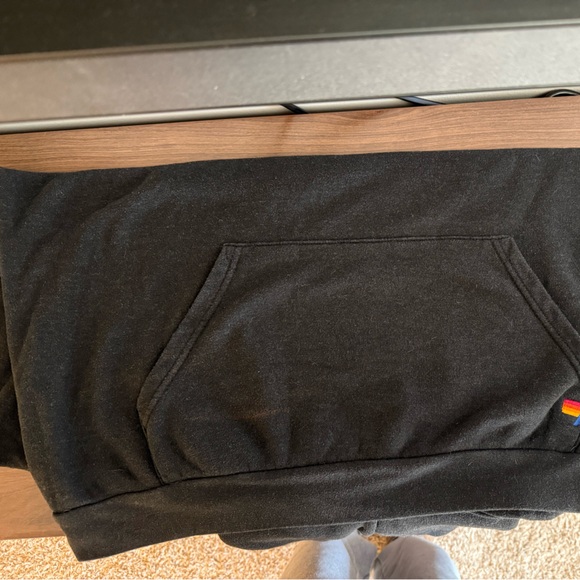 Aviator Nation Black Hoodie with Multicolor Lightning Bolts - Picture 4 of 4